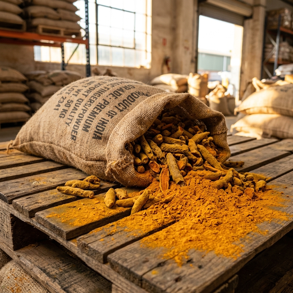 Dried Whole Turmeric Roots (Curcuma Longa)